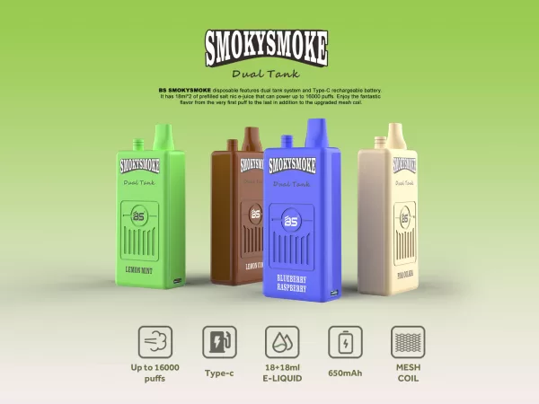 SmokySmoke DUAL TANK 16k Puff Of Joy